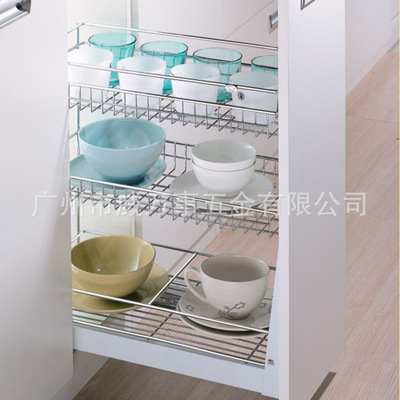 【威万事拉篮 正品PTJ004系列炉台两层抽屉拉篮 无氰环保橱柜拉篮】价格,厂家,图片,其他厨房设施,广州市威万事五金-